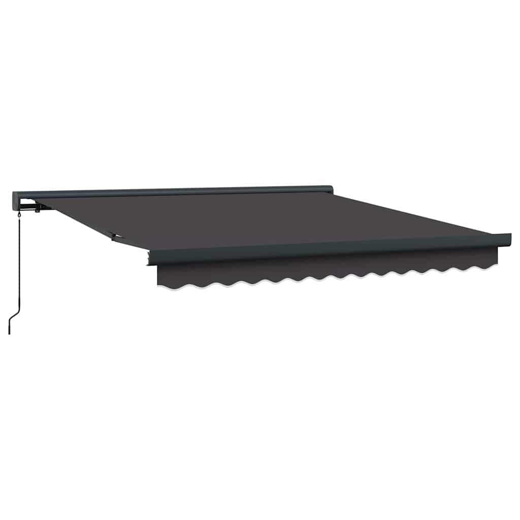 Manuaalinen sisäänvedettävä markiisi antrasiitti 300×250 cm