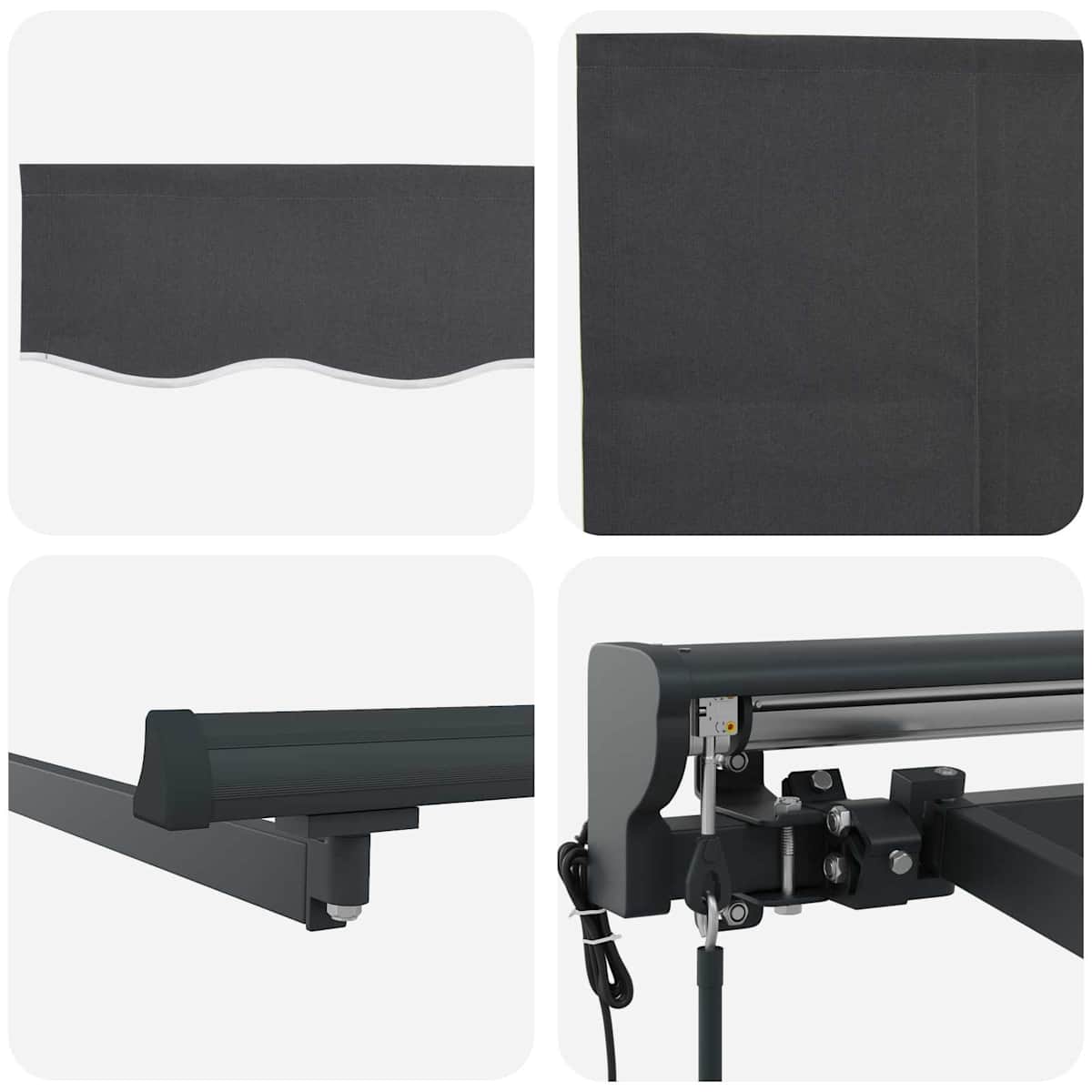 Udtrækkelig markise Antracit 300 x 250 cm - Billede 10