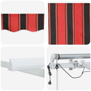 Stahovací markýza Oranžová a hnědá 300 x 250 cm Polyester - obrázek 10