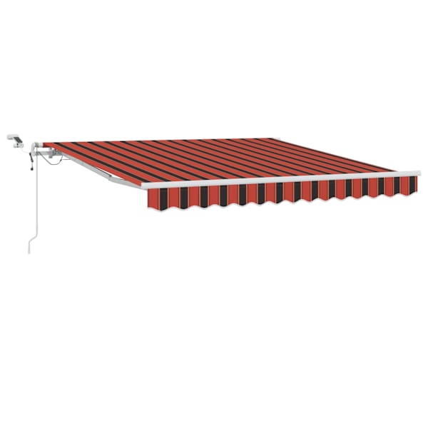vidaXL Kokkuvolditav varikatus Oranž ja pruun 300 x 250 cm Pol&uuml;ester