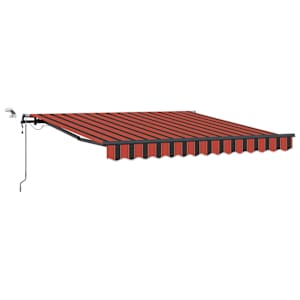 vidaXL Kokkuvolditav varikatus oranž ja pruun 300 x 250 cm Pol&uuml;ester