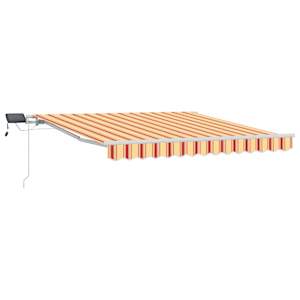 vidaXL Kokkuvolditav varikatus Kollane ja oranž 300 x 250 cm