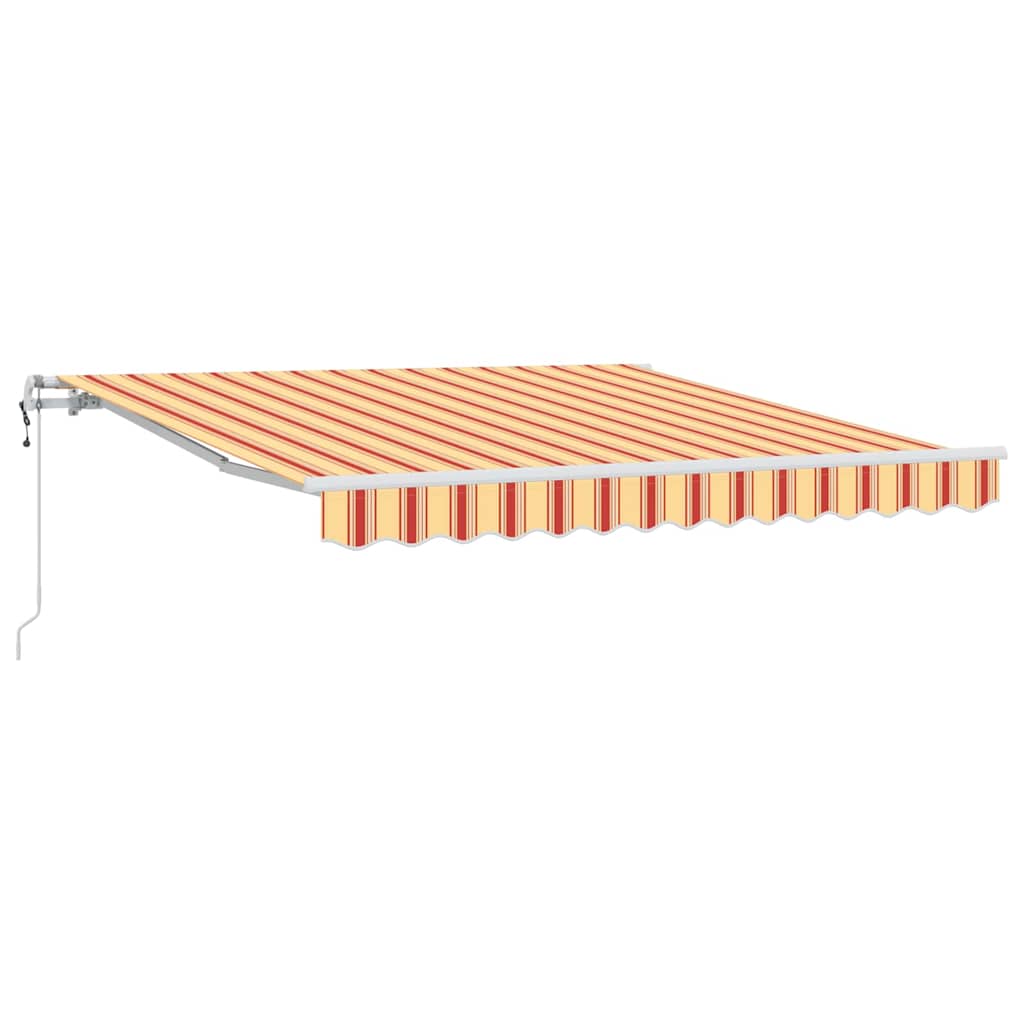 Automaattinen sisäänvedettävä markiisi keltainen ja oranssi 300×250 cm
