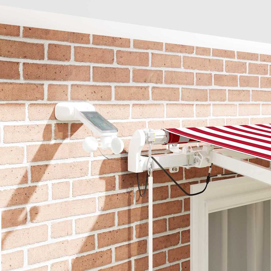 Inklapbaar Zonnescherm Rood en Wit 300 x 250 cm image 4