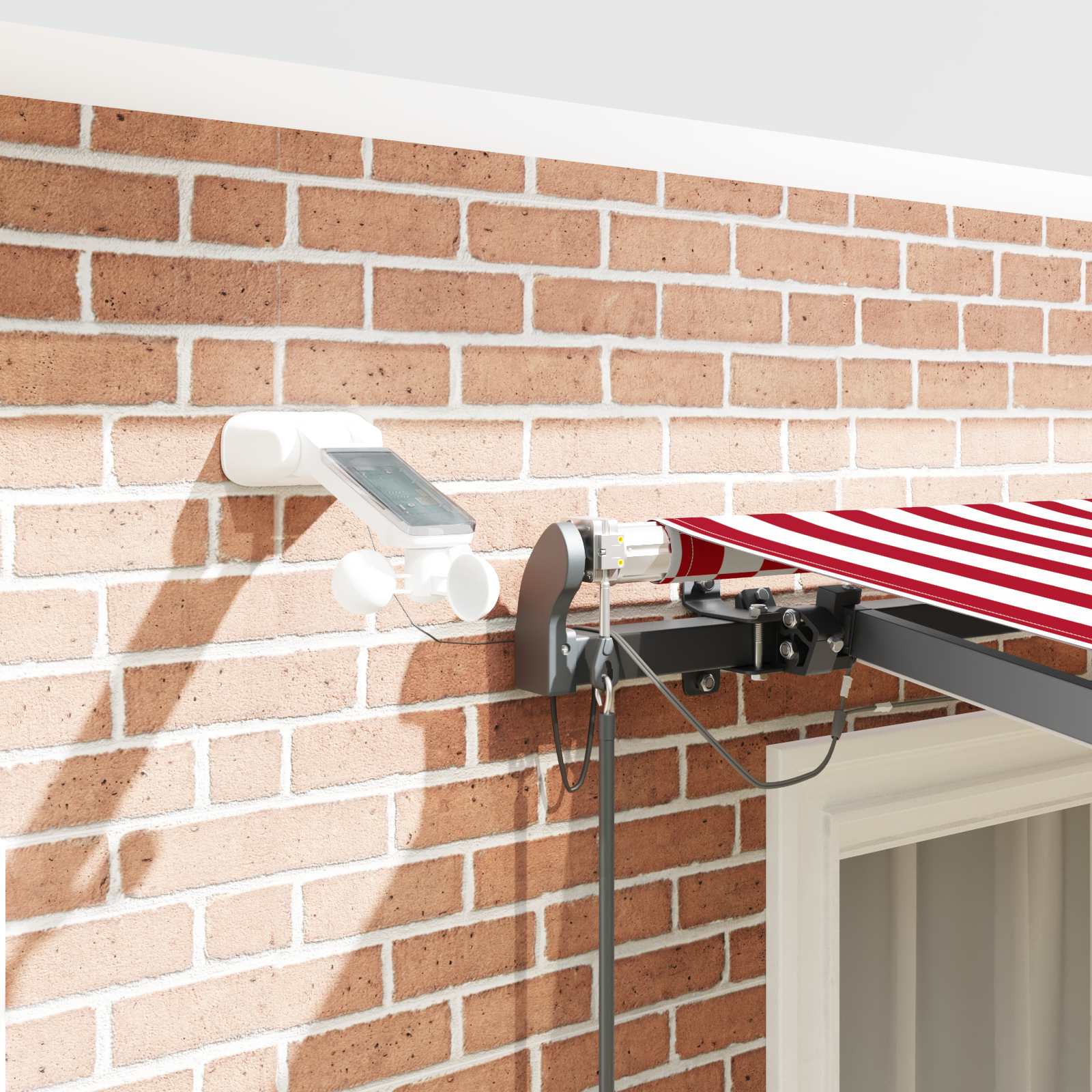 Luifeldoek met Rood en Wit 300 x 250 cm Polyester image 4