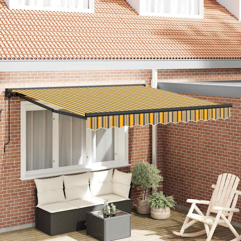 vidaXL Innvendbar Markise Fargerik stripe 300x250 cm stoff