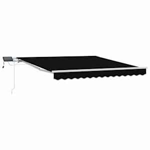 vidaXL Kokkuvolditav varikatus Must 300 x 250 cm Kangas ja alumiinium