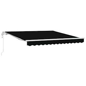 vidaXL Kokkuvolditav varikatus Must 300 x 250 cm Kangas ja alumiinium
