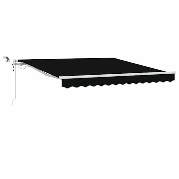 vidaXL Kokkuvolditav varikatus Must 300 x 250 cm Pol&uuml;ester