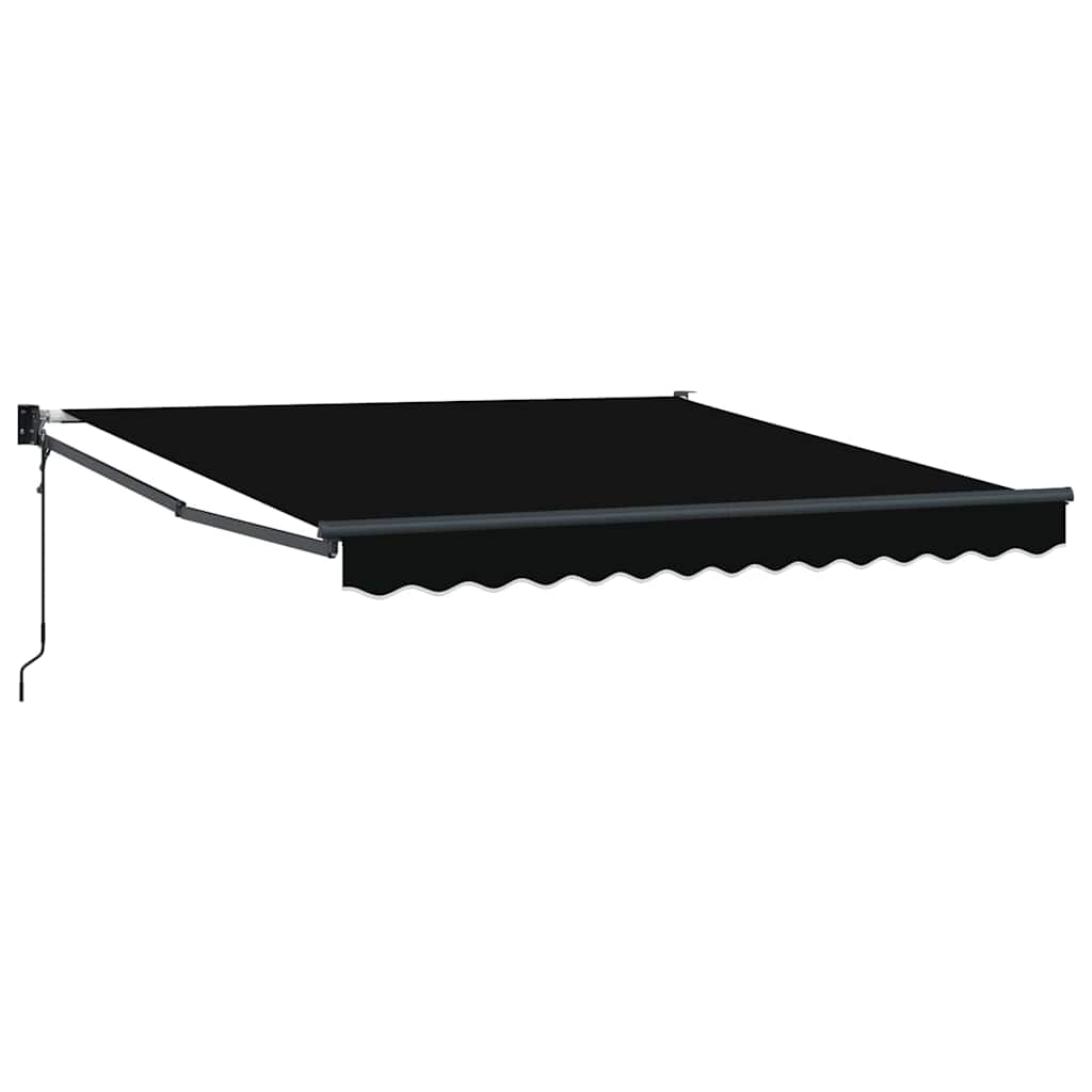 Automaattinen sisäänvedettävä markiisi Musta 300×250 cm
