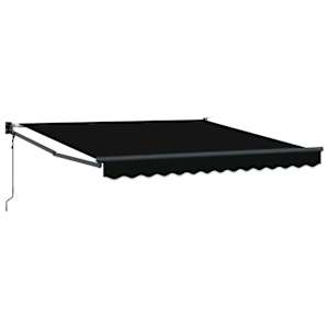 vidaXL Kokkuvolditav varikatus Must 300 x 250 x 165 cm