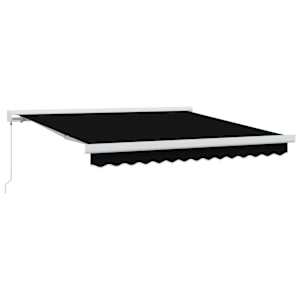 vidaXL Kokkuvolditav varikatus Must 300 x 250 cm Kangas ja alumiinium