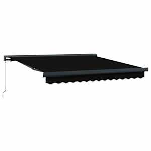 vidaXL Kokkuvolditav varikatus Must 300 x 250 cm Kangas ja alumiinium