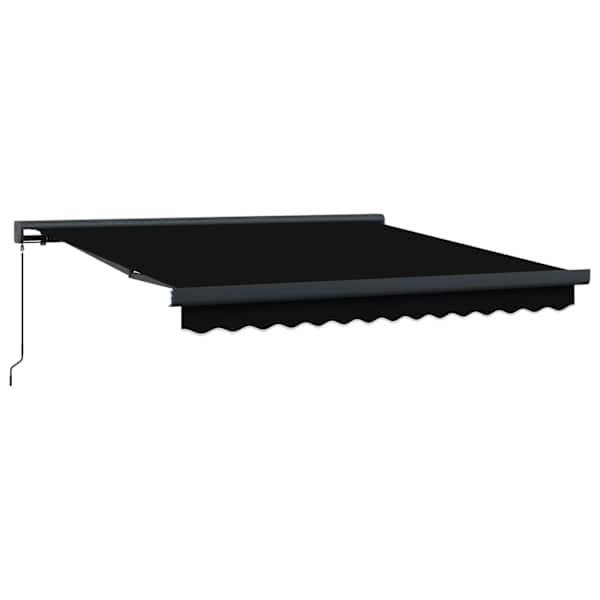 vidaXL Kokkuvolditav varikatus Must 300 x 250 cm Kangas ja alumiinium