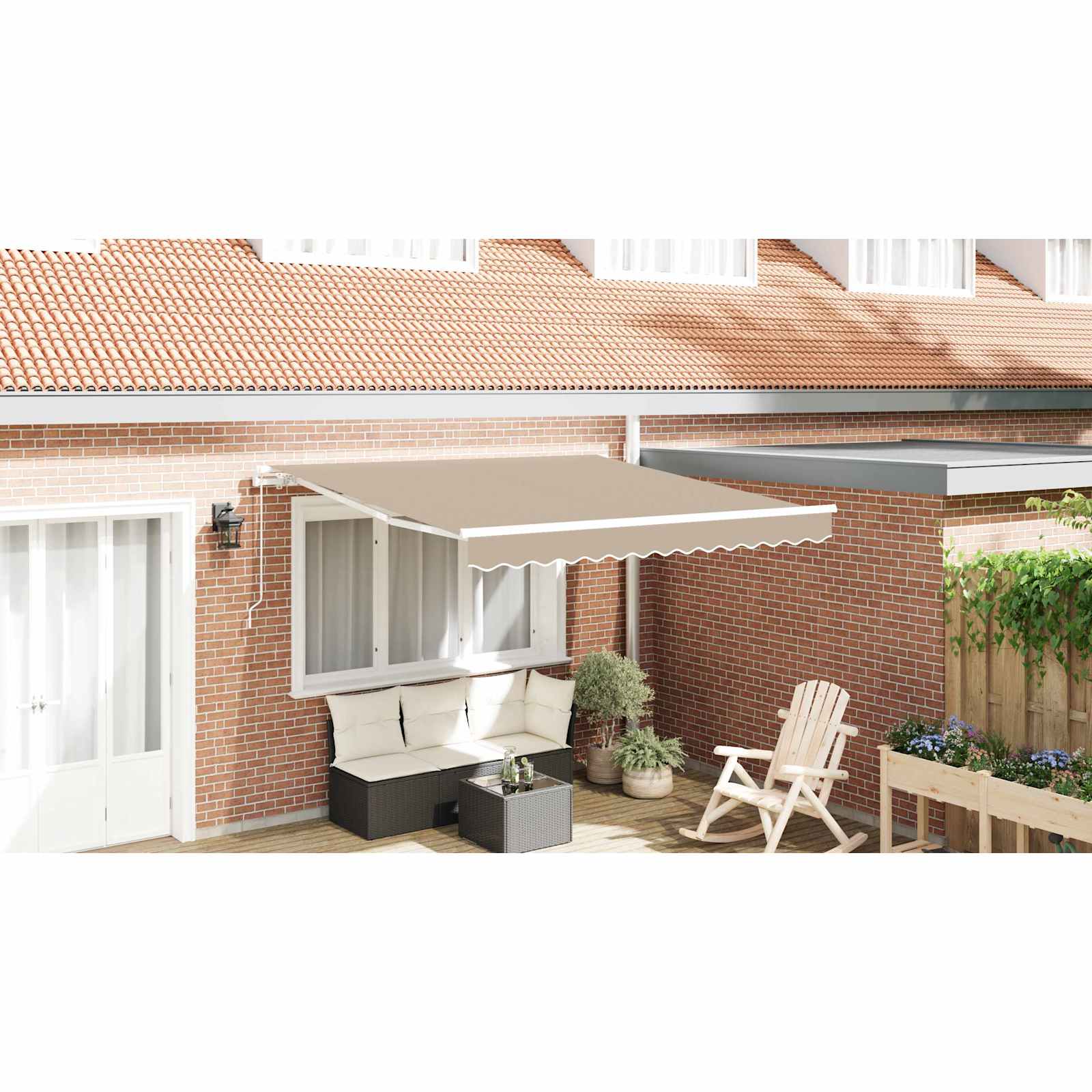 vidaXL Ausziehbare Markise Beige 300 x 250 x 165 cm – Bild 8