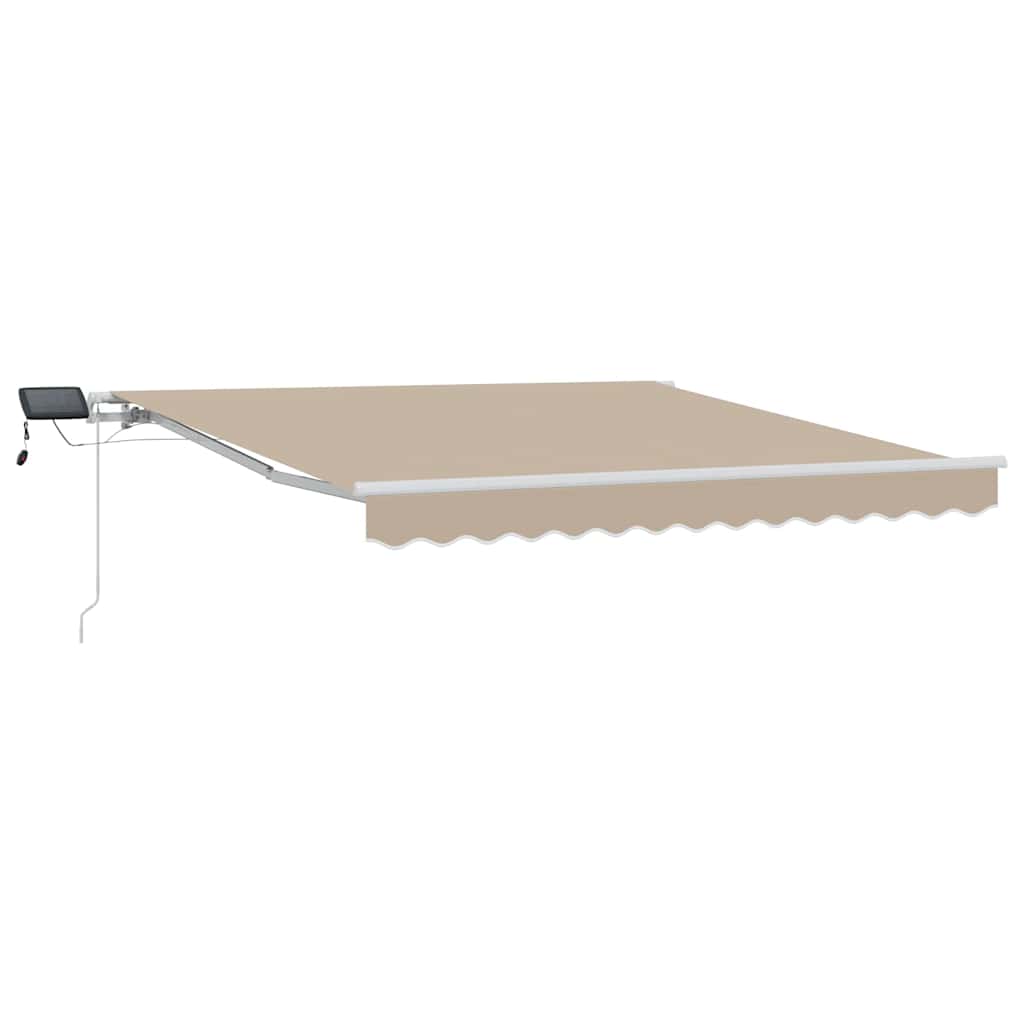 Manuaalinen Sisäänvedettävä Markiisi LED valolla Beige 300×250 cm, vidaXL Markiisi Vaihtokangas 3×2.5 m Kehykselle Beige