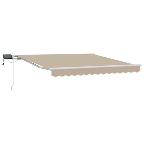 vidaXL Kokkuvolditav varikatus Beež 300 x 250 cm Kangas ja alumiinium
