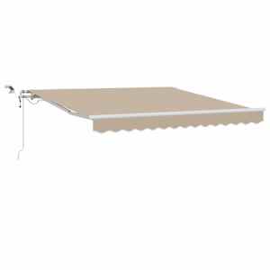 vidaXL Kokkuvolditav varikatus Beež 300 x 250 cm Pol&uuml;ester