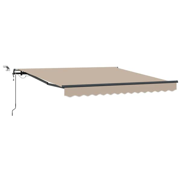 vidaXL Kokkuvolditav varikatus Beež 300 x 250 cm Pol&uuml;ester