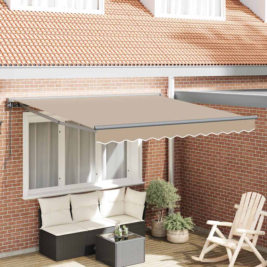 Vetoutuva markiisi Beige 300x250 cm Polyesteri