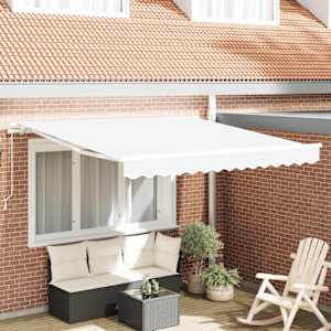 Stahovací markýza Bílá 300 x 250 x 165 cm Polyester a hliník - obrázek 1