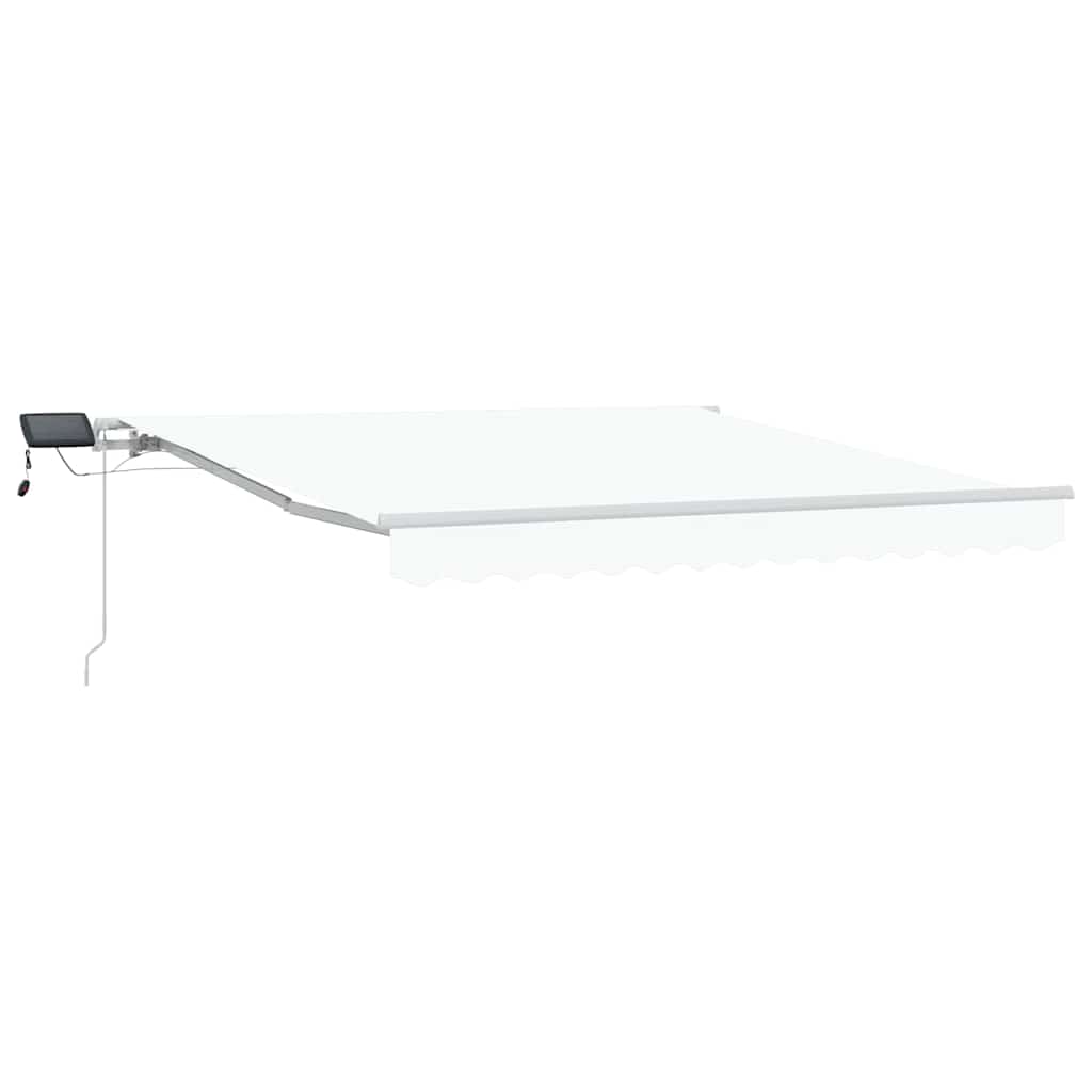 Manuaalinen sisäänvedettävä markiisi LED-valolla valkoisena 300×250 cm, vidaXL Markiisin korvaava kangas 3×2.5 m rungolle valkoisena