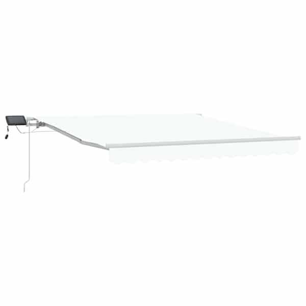 vidaXL Kokkuvolditav varikatus Valge 300 x 250 cm Kangas ja alumiinium
