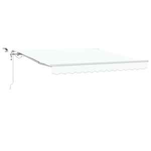 vidaXL Kokkuvolditav varikatus Valge 300 x 250 cm Pol&uuml;ester