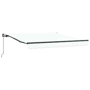 vidaXL Kokkuvolditav varikatus Valge 300 x 250 cm