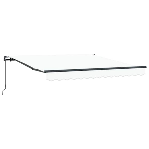 vidaXL Kokkuvolditav varikatus Valge 300 x 250 cm