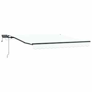 vidaXL Kokkuvolditav varikatus Valge 300 x 250 cm Kangas ja alumiinium