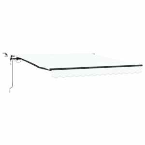 vidaXL Kokkuvolditav varikatus Valge 300 x 250 cm Pol&uuml;ester