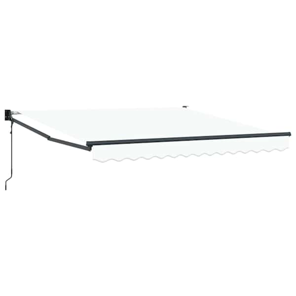 vidaXL Kokkuvolditav varikatus Valge 300 x 250 x 165 cm