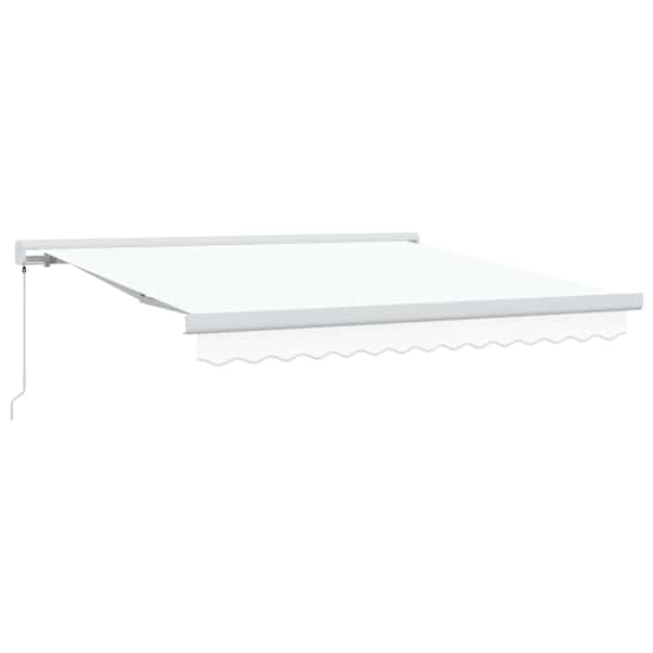 vidaXL Kokkuvolditav varikatus Valge 300 x 250 cm Kangas ja alumiinium