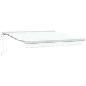 vidaXL Kokkuvolditav varikatus Valge 300 x 250 x 165 cm