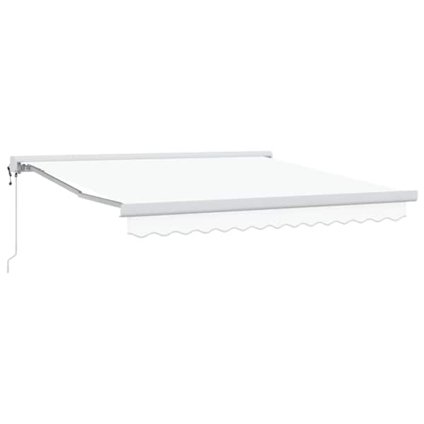 vidaXL Kokkuvolditav varikatus Valge 300 x 250 x 165 cm