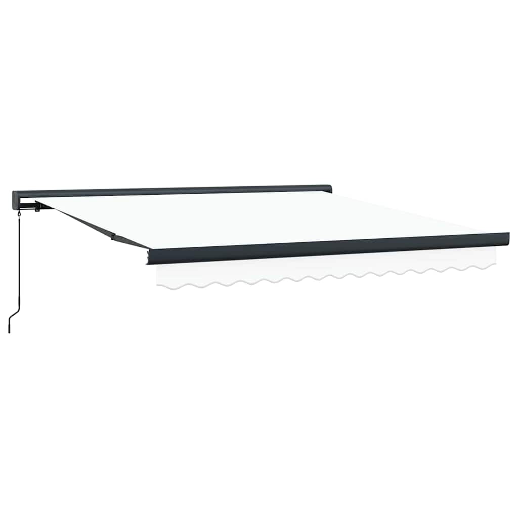 Manuaalinen vetäytyvä markiisi valkoinen 300×250 cm