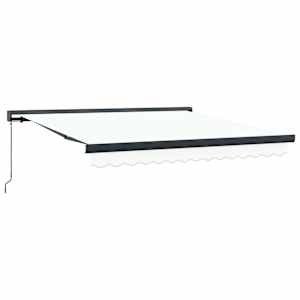 vidaXL Kokkuvolditav varikatus Valge 300 x 250 cm Kangas ja alumiinium