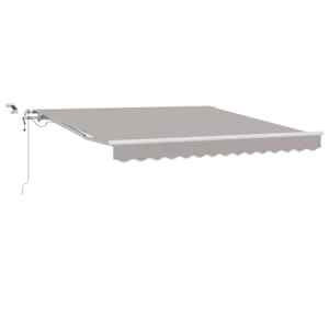 vidaXL Kokkuvolditav varikatus Helehall 300 x 250 cm Pol&uuml;ester