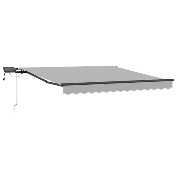 vidaXL Kokkuvolditav varikatus Helehall 300 x 250 cm