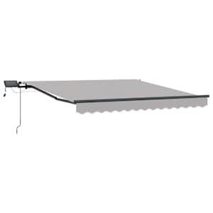Stahovací markýza Světle šedá 300 x 250 cm Látka a hliník - obrázek 2