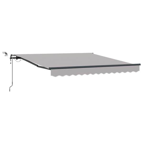 vidaXL Kokkuvolditav varikatus Helehall 300 x 250 cm Pol&uuml;ester