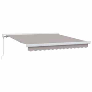 Stahovací markýza Světle šedá 300 x 250 cm Plátno a hliník - obrázek 1