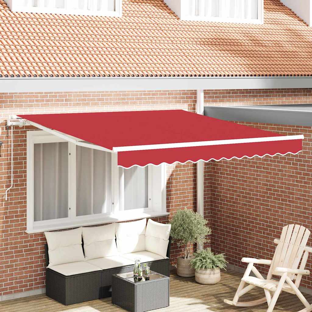 Automaatne tagasi tõmmatav varikatus punane 300x250 cm, vidaXL varikatuse asenduse kangas 3x2.5 m raami jaoks punane