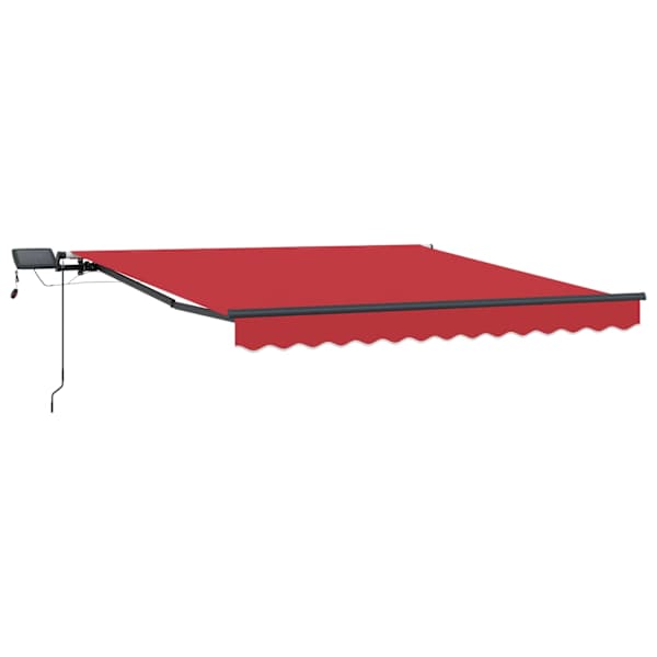 vidaXL Kokkuvolditav varikatus Punane 300 x 250 cm