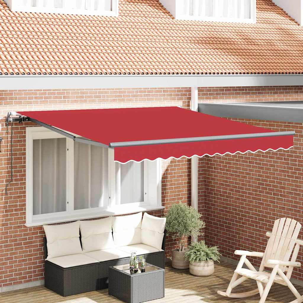 Automatisk Udtækkelig Markise Rød 300x250 cm