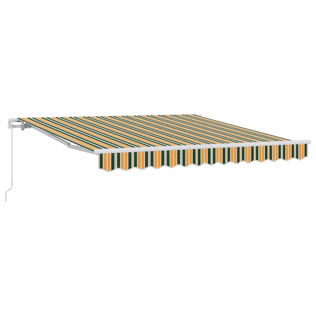 Manuaalinen sisäänvedettävä markiisi Vihreä ja Keltainen 300×250 cm