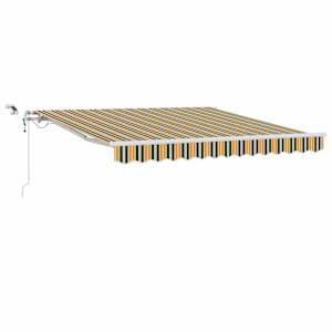 vidaXL Kokkuvolditav varikatus Roheline ja Kollane 300 x 250 cm