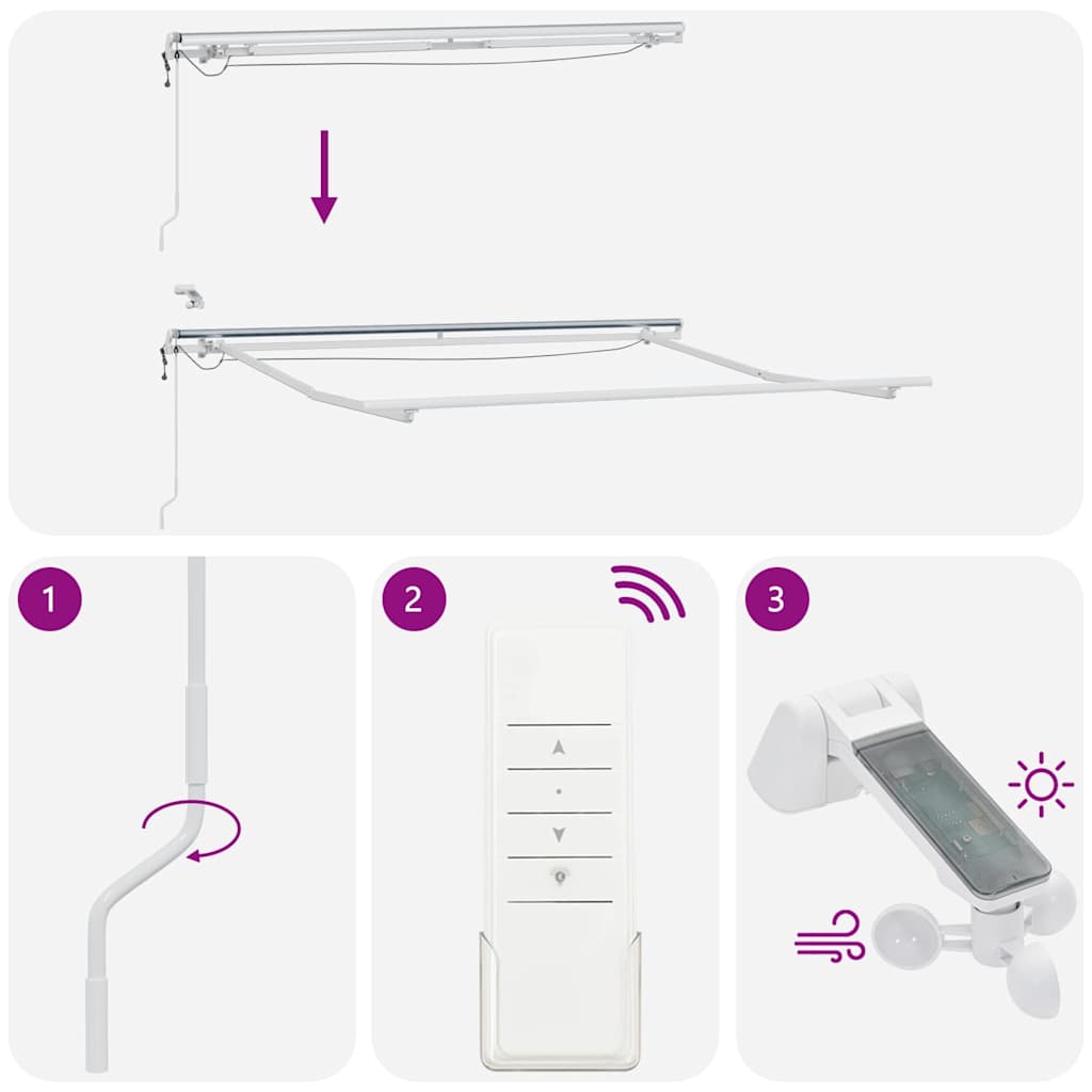 Inklapbaar Zonnescherm Groen en Geel 300 x 250 cm image 13