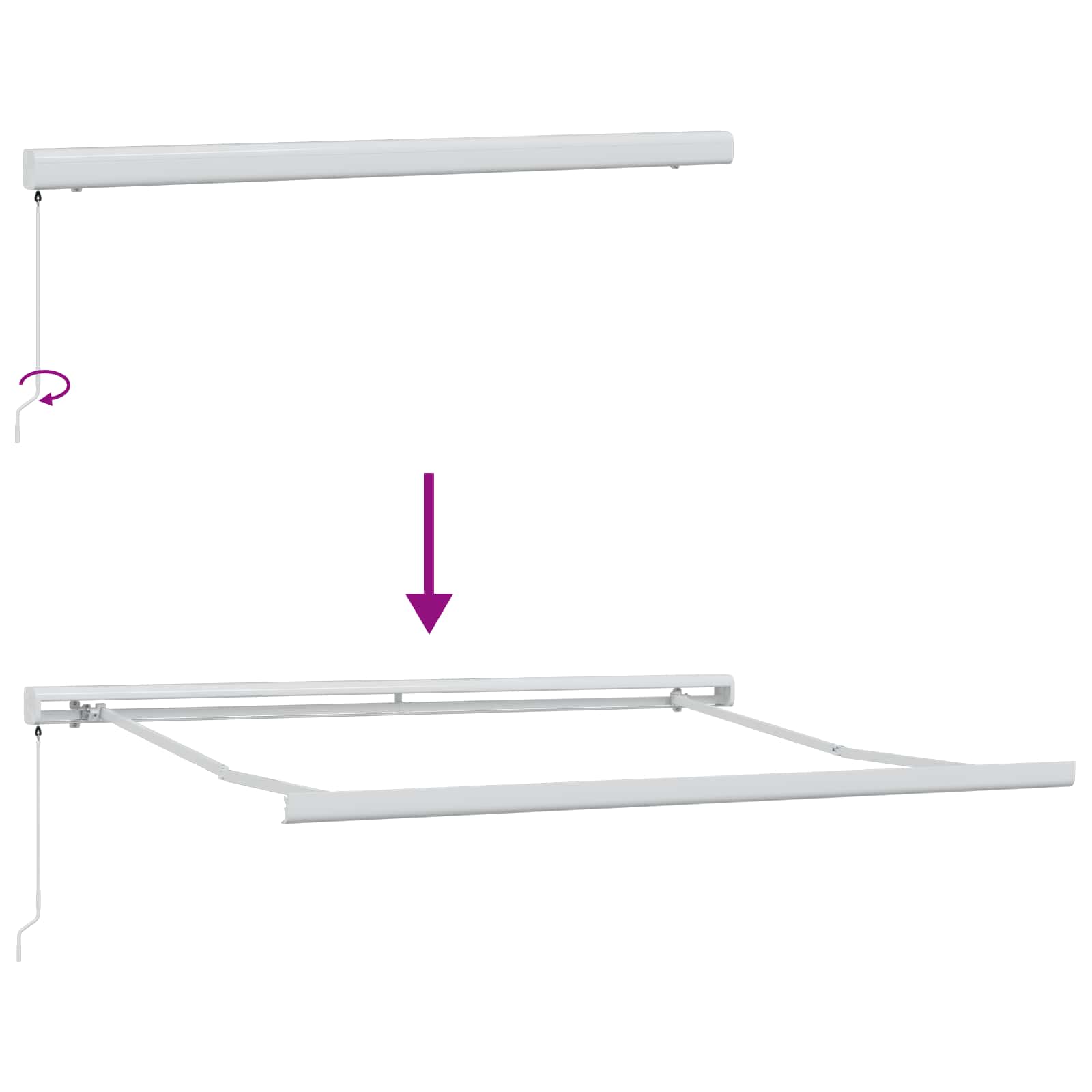 Manuaalinen Vedettävä Markiisi, Vihreä ja Keltainen, 300 x 250 cm - Image 5